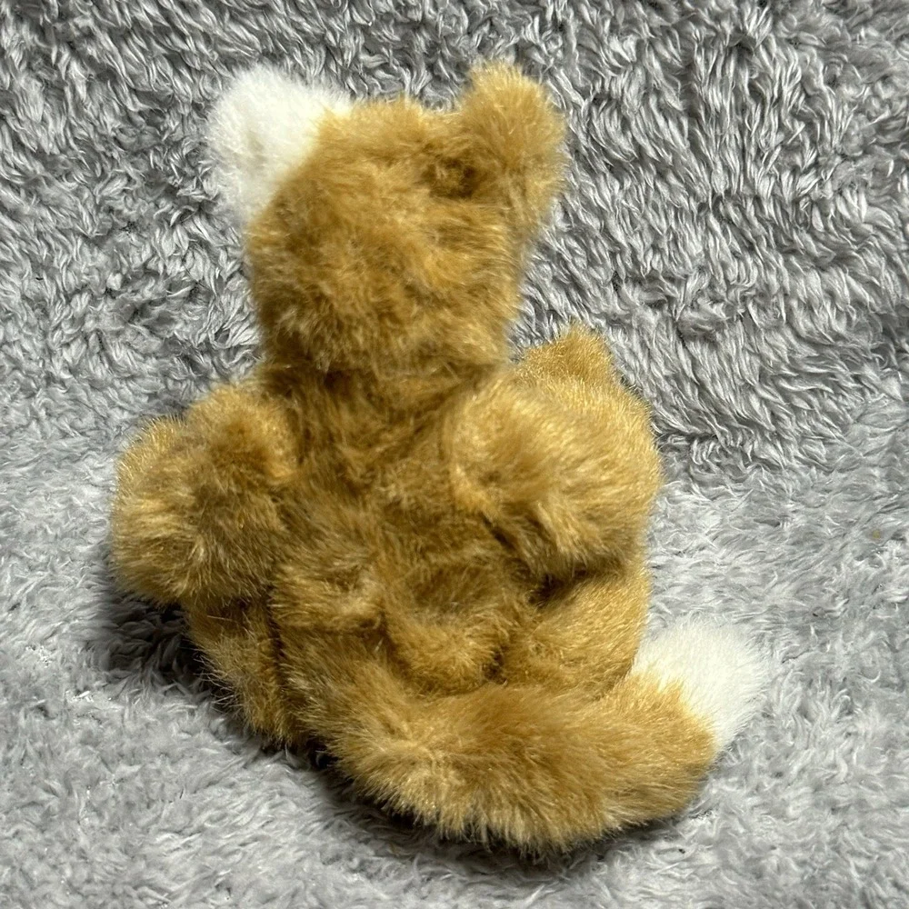 Ty Attic Treasures Pouncer Cat Plush Brown Furry Kitty 8